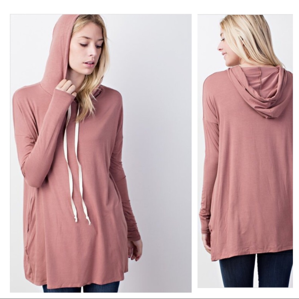 ✨LAST 2 H. GREY Bamboo Pocket long sleeve Hoodie - Picture 6 of 7